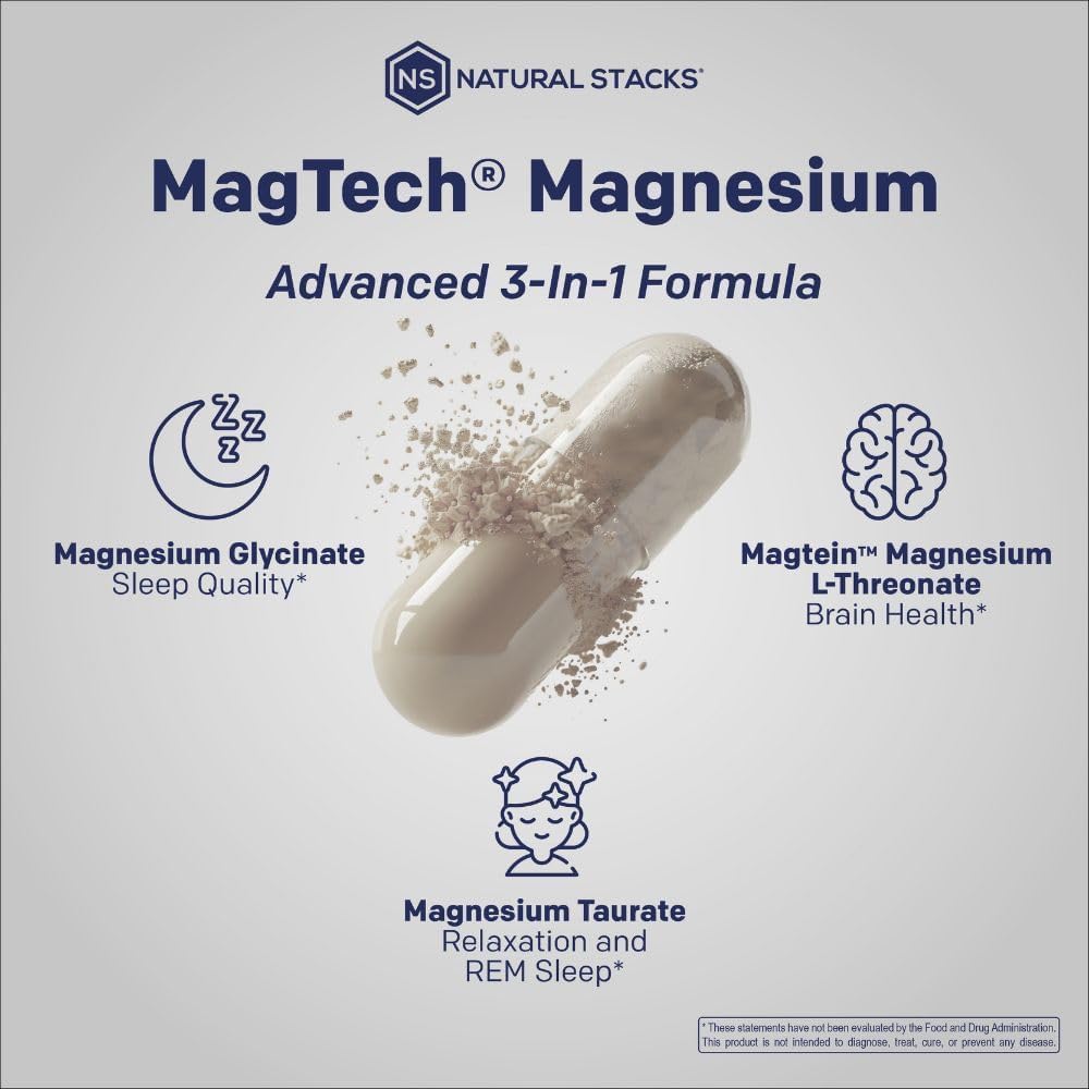 MagTech Magnesium Complex with Glycinate, L-Threonate & Taurate - 90 Count