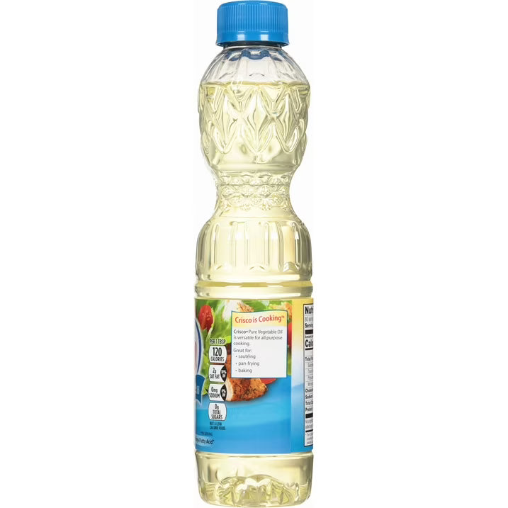 Crisco Pure Vegetable Oil, Premium Cooking Oil, Light & Neutral Flavor, 40 fl oz Bottle