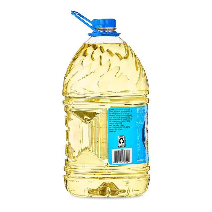 Great Value Vegetable Oil, Heart Healthy Cooking Oil, Versatile Frying & Baking Oil, 1 Gallon Bottle (128 fl oz)