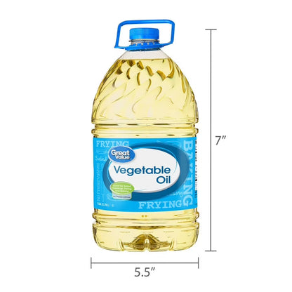 Great Value Vegetable Oil, Heart Healthy Cooking Oil, Versatile Frying & Baking Oil, 1 Gallon Bottle (128 fl oz)