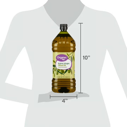 Great Value Organic Extra Virgin Olive Oil, 51 fl oz Bottle, Premium Organic Olive Oil for Cooking, Dressings & Everyday Use