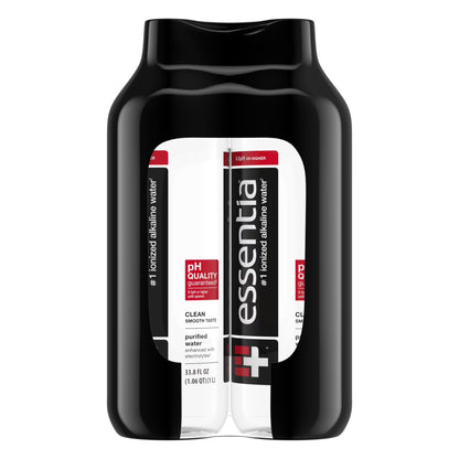 Essentia Ionized Alkaline Bottled Water, 1 Liter Bottles, 6 Pack, 99.9% Pure Water with Electrolytes