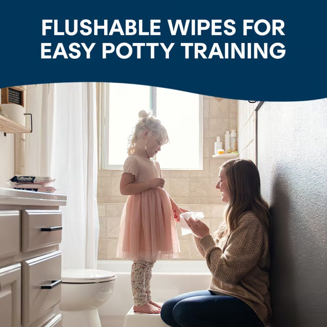 Cottonelle Fragrance Free Flushable Wet Wipes, Gentle Cleansing Bathroom Wipes, 4 Flip-Top Packs