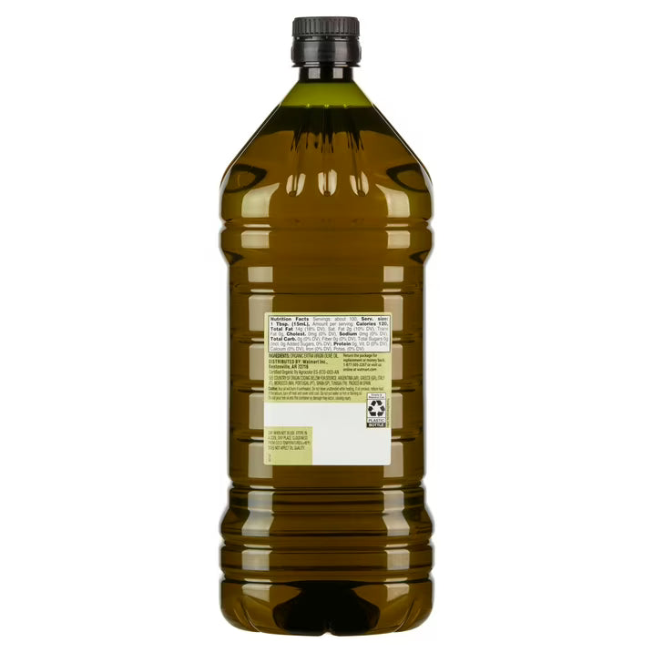 Great Value Organic Extra Virgin Olive Oil, 51 fl oz Bottle, Premium Organic Olive Oil for Cooking, Dressings & Everyday Use