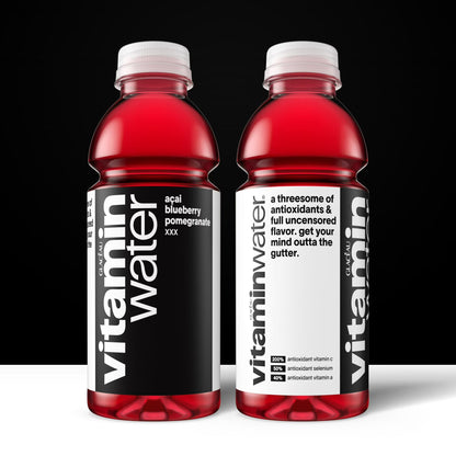 vitaminwater XXX Acai-Blueberry-Pomegranate Flavored Water Beverage, 16.9 fl oz Bottles, 6 Pack
