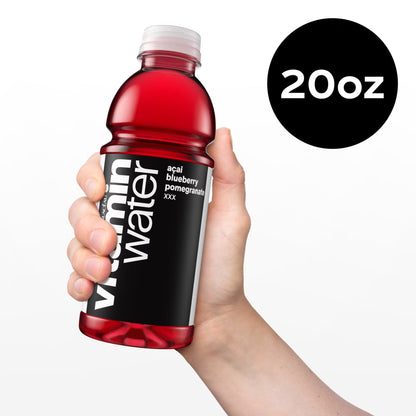 vitaminwater XXX Acai-Blueberry-Pomegranate Flavored Water Beverage, 20 fl oz Bottle, Nutrient Enhanced with Vitamins & Electrolytes