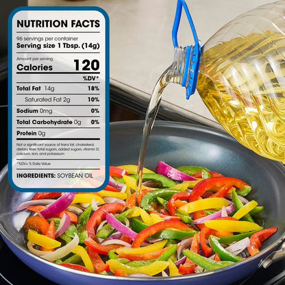 Great Value Vegetable Oil, Heart Healthy Cooking Oil, Versatile Frying & Baking Oil, 1 Gallon Bottle (128 fl oz)