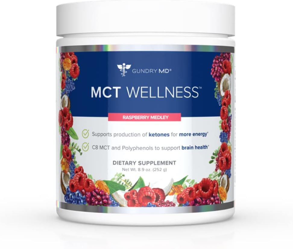 Gundry MD® MCT Wellness Powder, Raspberry Medley, 30 Servings 7.62 oz