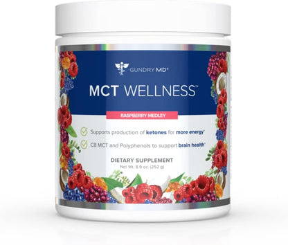 Gundry MD® MCT Wellness Powder, Raspberry Medley, 30 Servings 7.62 oz
