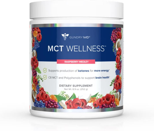 Gundry MD® MCT Wellness Powder, Raspberry Medley, 30 Servings 7.62 oz