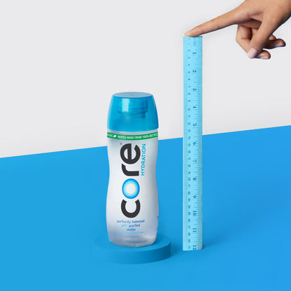 CORE Hydration Perfectly Balanced Water, 20 fl oz Bottle, pH 7.4, Purified Water with Electrolytes & Minerals, Cup Cap