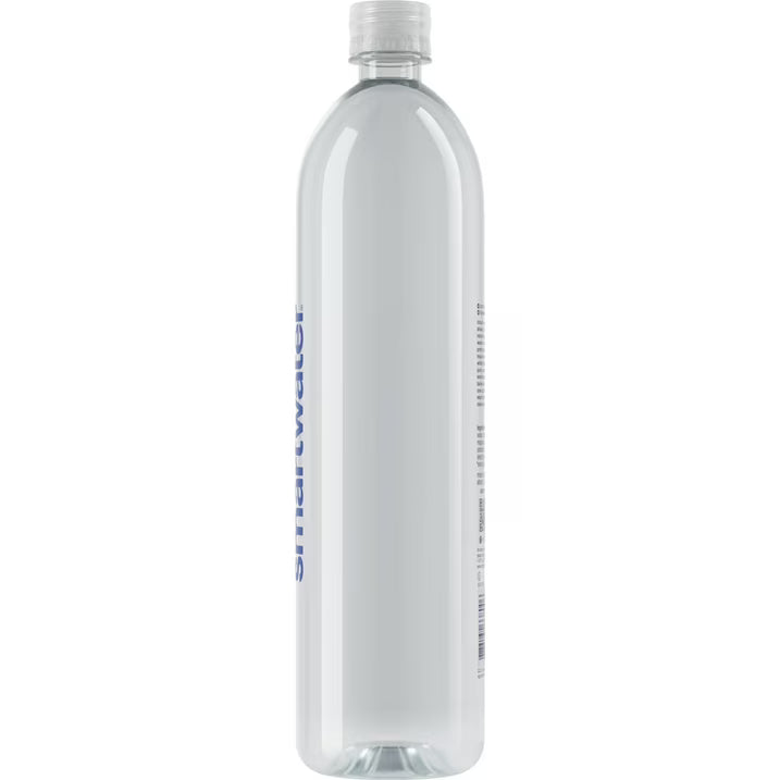 smartwater Vapor Distilled Water, 33.8 fl oz Bottle, Premium Purified Water with Electrolytes for Taste