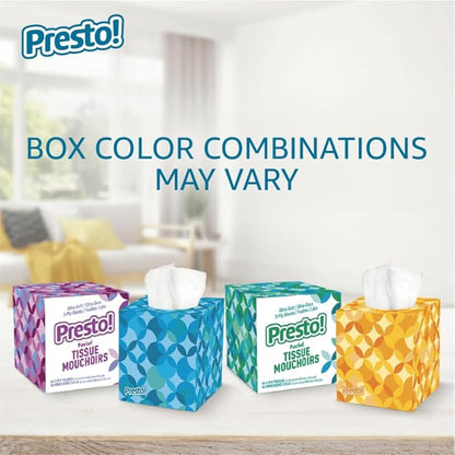 Presto! Premium 3-Ply Tissues (4-Box Bundle) – Soft Household Essential