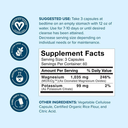 nbpure MagO7 Natural Colon Cleanse & Detox (180 Capsule