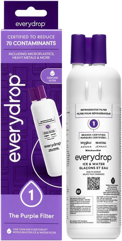 everydrop by Whirlpool Ice & Water Refrigerator Filter 1, Purple, EDR1RXD1