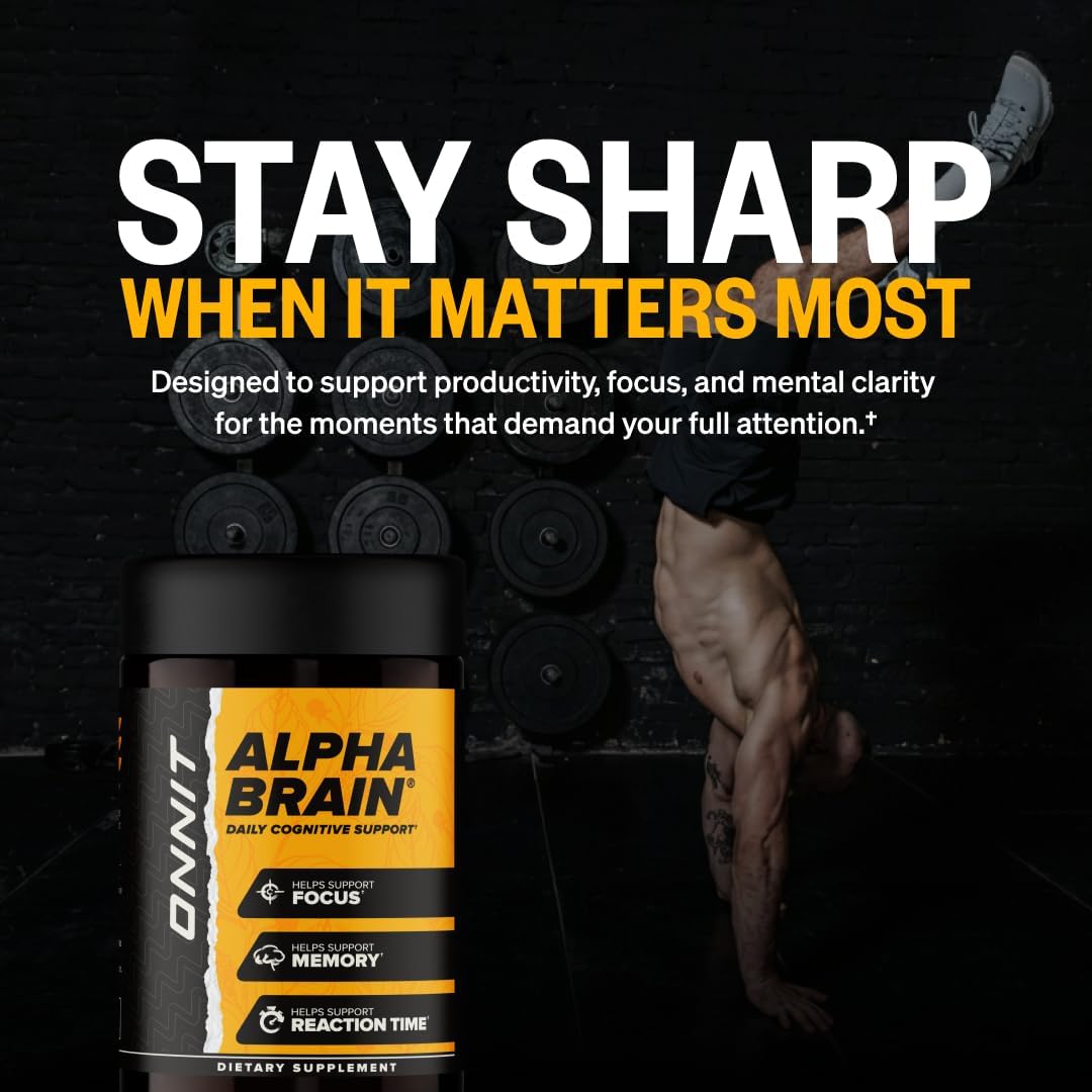ONNIT Alpha Brain Nootropic Brain Supplement for Focus & Memory, 90 Count