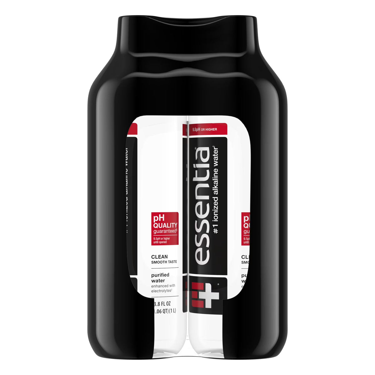 Essentia Ionized Alkaline Bottled Water, 1 Liter Bottles, 6 Pack, 99.9% Pure Water with Electrolytes