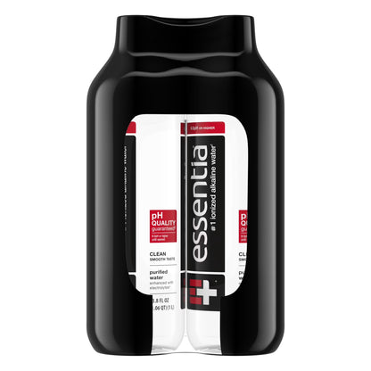 Essentia Ionized Alkaline Bottled Water, 1 Liter Bottles, 6 Pack, 99.9% Pure Water with Electrolytes