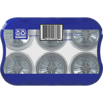 smartwater Vapor Distilled Water, 16.9 fl oz Bottles, 6 Pack, Premium Purified Water with Electrolytes for Taste