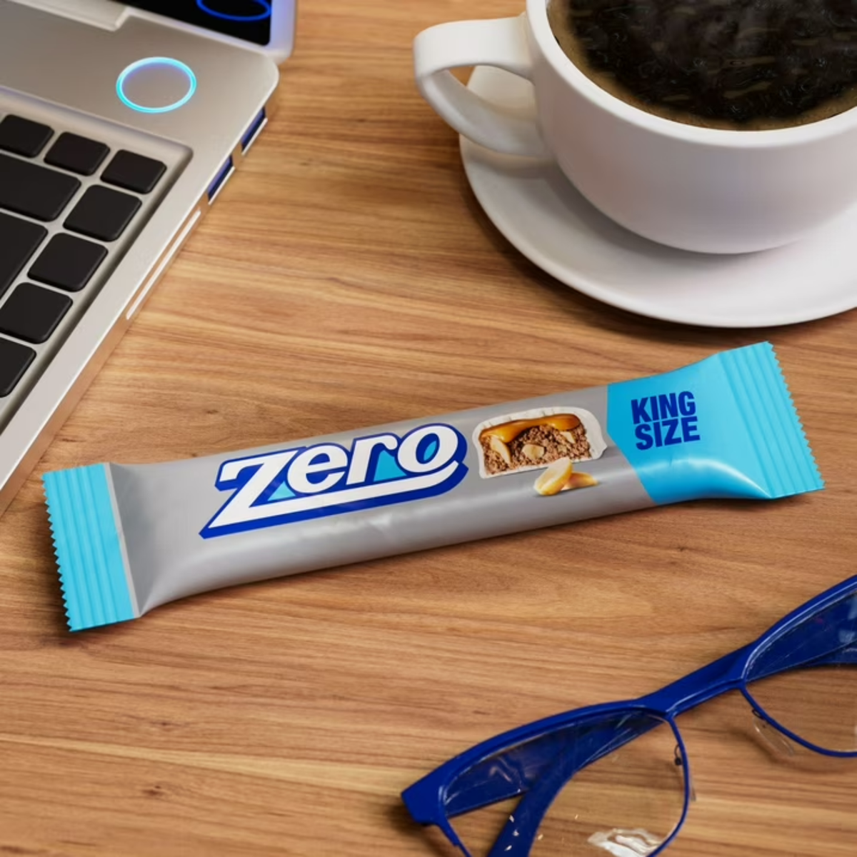 ( 5 PACK ) Zero White Fudge, Caramel, Peanut, Almond Nougat King Size Candy, Bar 3.4 oz