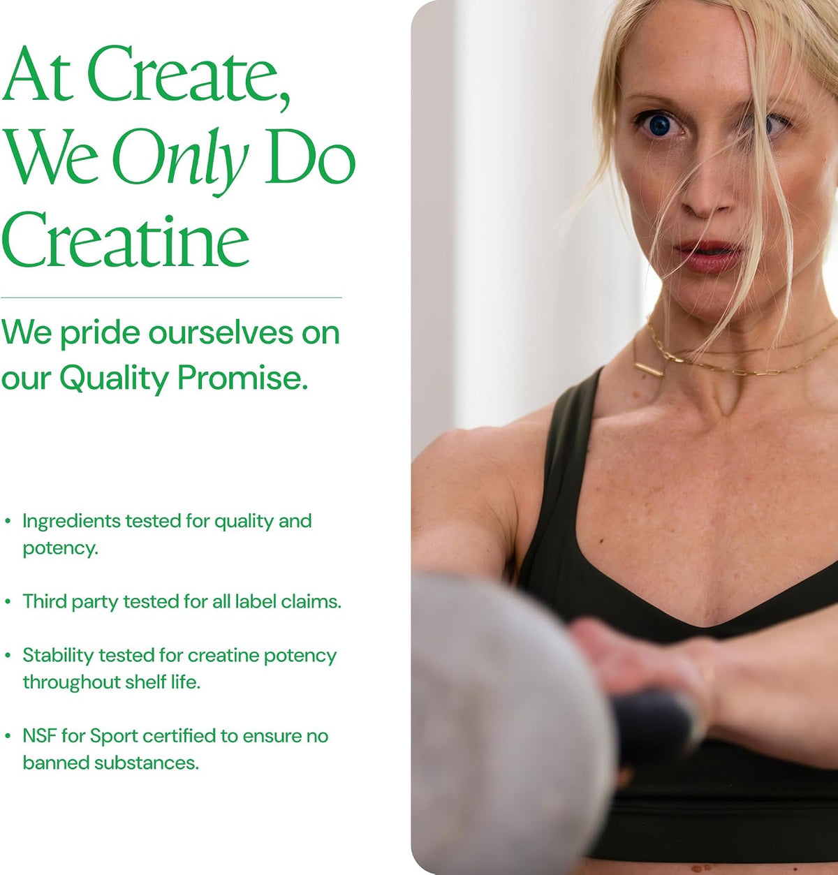 Create Creatine Monohydrate Gummies for Men & Women, Boost Focus, Strength, and Endurance, Anti-Melting Formula, Vegan, Gluten-Free, Non-GMO, 1.5g of Creatine per Gummy (Sour Green Apple)