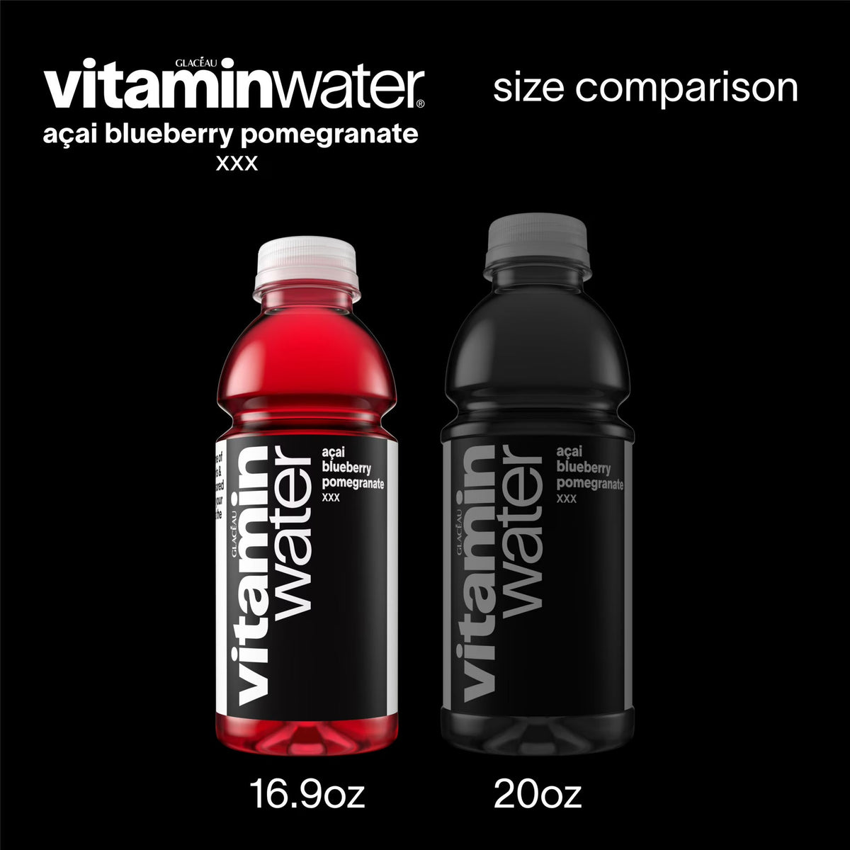 vitaminwater XXX Acai-Blueberry-Pomegranate Flavored Water Beverage, 16.9 fl oz Bottles, 6 Pack