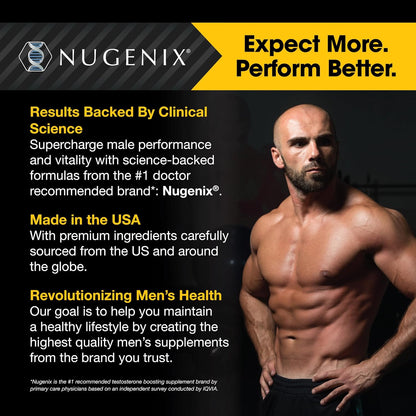 Nugenix Total-T, Free and Total Testosterone Booster for Men, 90 Count