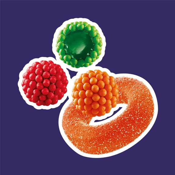 Shaq-A-Licious Slams Gummies, Fruit Flavored Chewy Gummy Candy, Soft & Chewy Assorted Fruit Flavors, 9.8 oz Bag