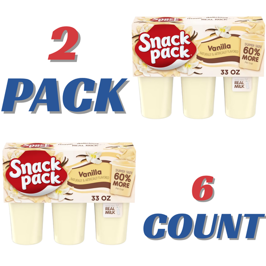 ( 2 PACK ) Snack Pack Super Size Vanilla Pudding, 5.5 oz Pudding Cups, 12 Count
