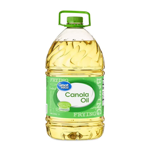 Great Value Canola Oil, Heart Healthy Cooking Oil, High Smoke Point, 1 Gallon Bottle, 128 fl oz
