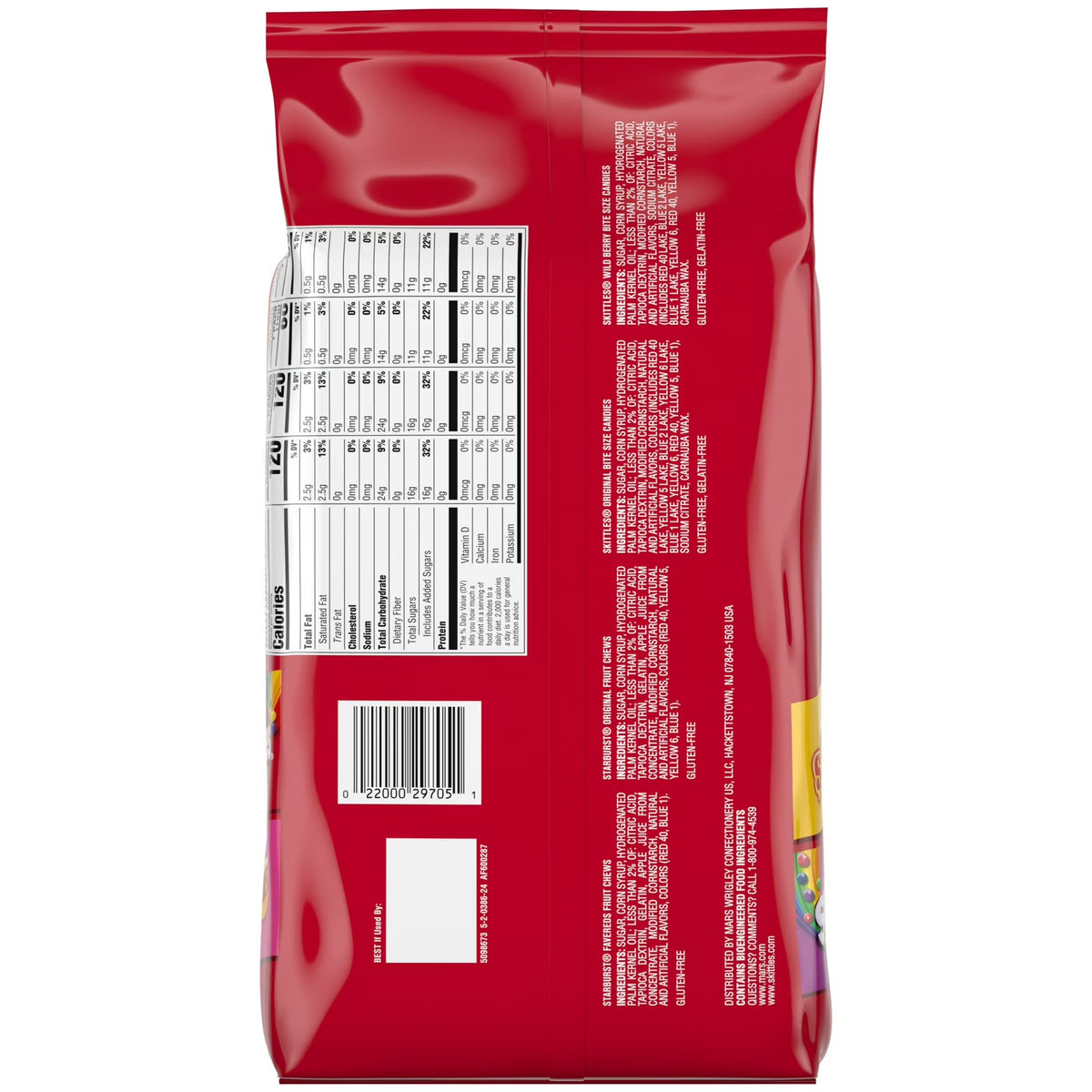 SKITTLES & STARBURST Fun Size Chewy Candy Variety Bag, Party Size, Assorted Fruit Flavored Candy, 20.13 oz Bulk Bag