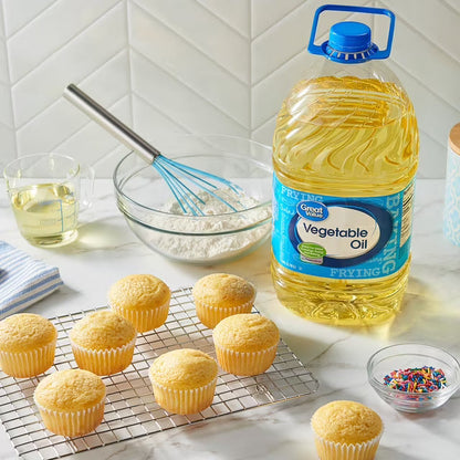 Great Value Vegetable Oil, Heart Healthy Cooking Oil, Versatile Frying & Baking Oil, 1 Gallon Bottle (128 fl oz)