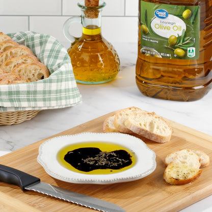 Great Value Extra Virgin Olive Oil, 101 fl oz Bottle, Premium Olive Oil for Cooking, Dressings, Marinades & Everyday Use