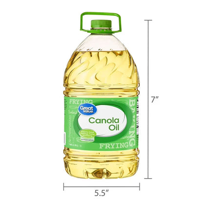 Great Value Canola Oil, Heart Healthy Cooking Oil, High Smoke Point, 1 Gallon Bottle, 128 fl oz