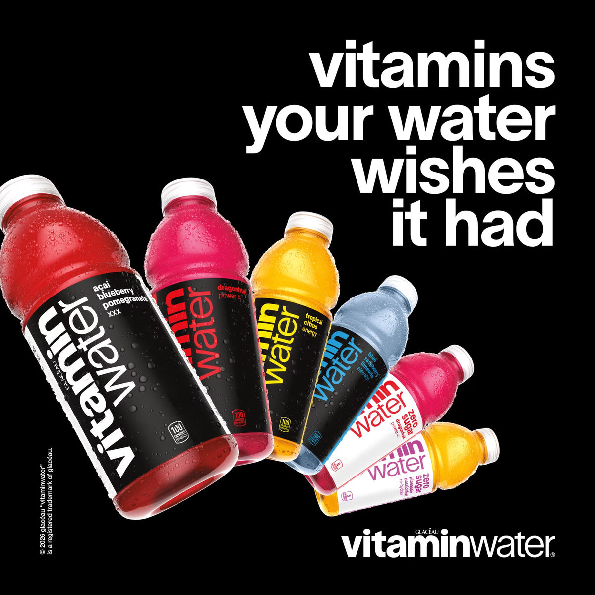 vitaminwater XXX Acai-Blueberry-Pomegranate Flavored Water Beverage, 16.9 fl oz Bottles, 6 Pack