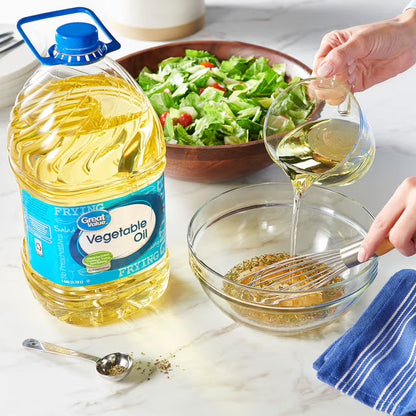Great Value Vegetable Oil, Heart Healthy Cooking Oil, Versatile Frying & Baking Oil, 1 Gallon Bottle (128 fl oz)