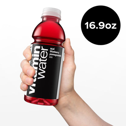 vitaminwater XXX Acai-Blueberry-Pomegranate Flavored Water Beverage, 16.9 fl oz Bottles, 6 Pack