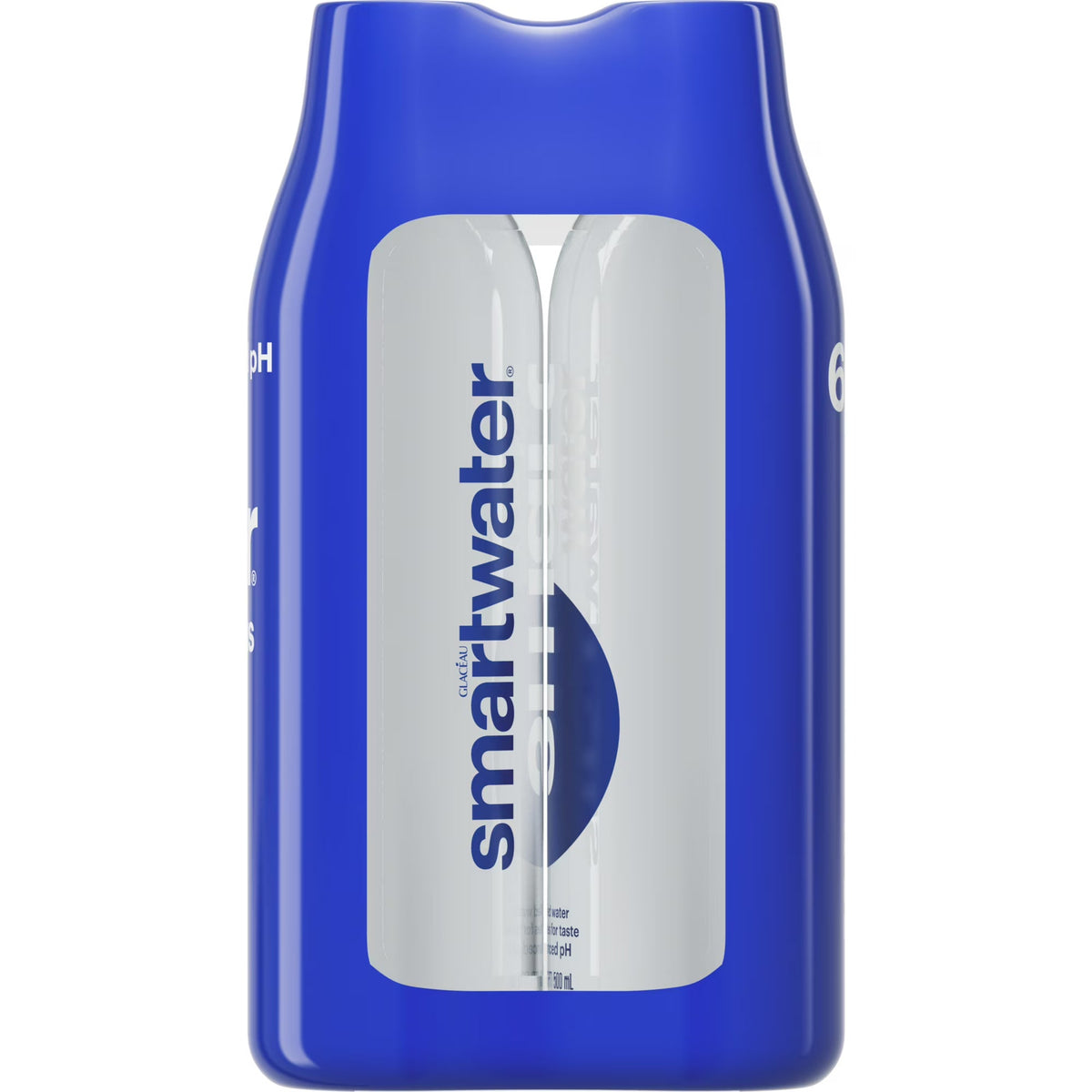 smartwater Vapor Distilled Water, 16.9 fl oz Bottles, 6 Pack, Premium Purified Water with Electrolytes for Taste