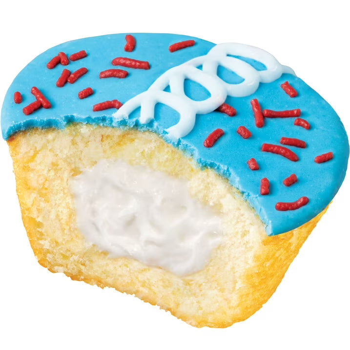( 4 PACK ) Hostess Patriotic Cupcakes, Golden Snack Cakes, 11.57 oz Box (32 Pouches)