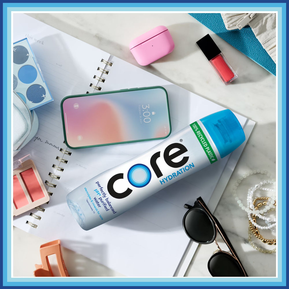 CORE Hydration Perfectly Balanced Drinking Water, 0.5 L (16.9 fl oz) Bottles, 6 Count Pack