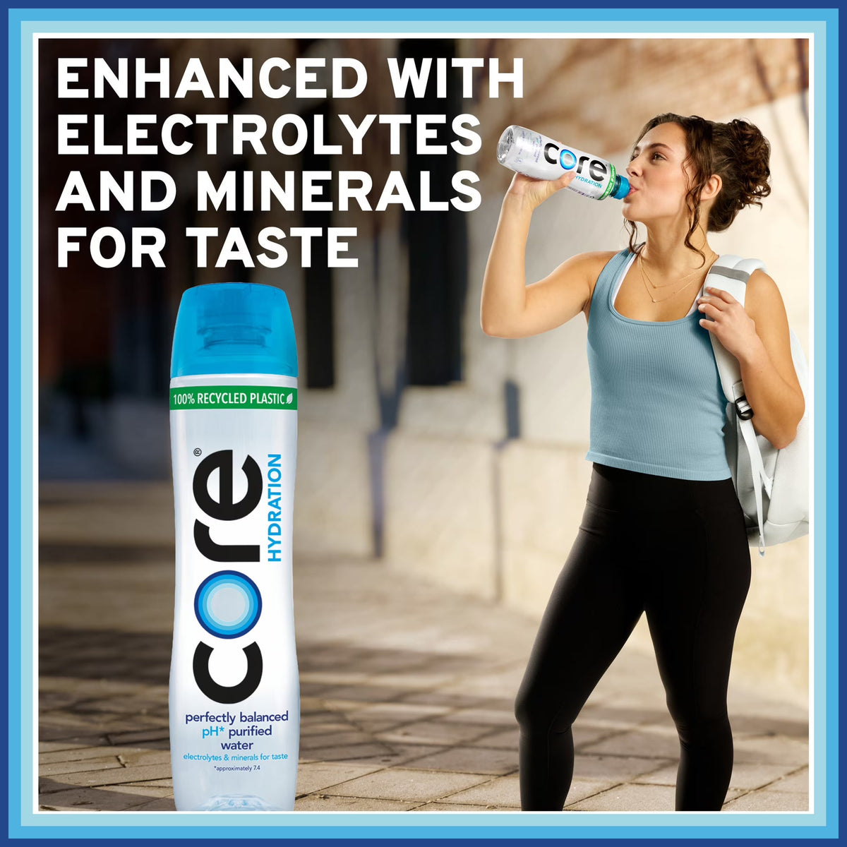 CORE Hydration Perfectly Balanced Drinking Water, 0.5 L (16.9 fl oz) Bottles, 6 Count Pack