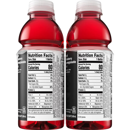 vitaminwater XXX Acai-Blueberry-Pomegranate Flavored Water Beverage, 16.9 fl oz Bottles, 6 Pack