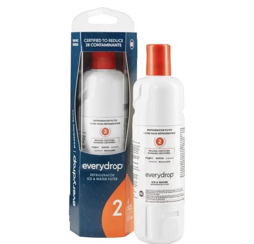 everydrop by Whirlpool Ice & Water Refrigerator Filter 2, Orange, EDR2RXD1