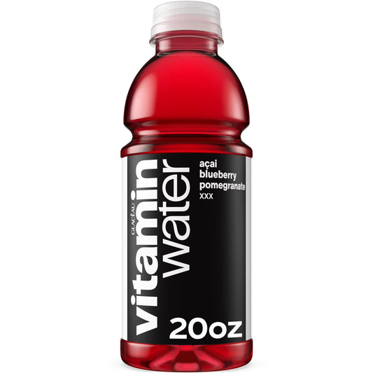vitaminwater XXX Acai-Blueberry-Pomegranate Flavored Water Beverage, 20 fl oz Bottle, Nutrient Enhanced with Vitamins & Electrolytes